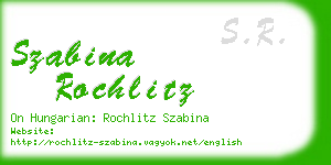 szabina rochlitz business card